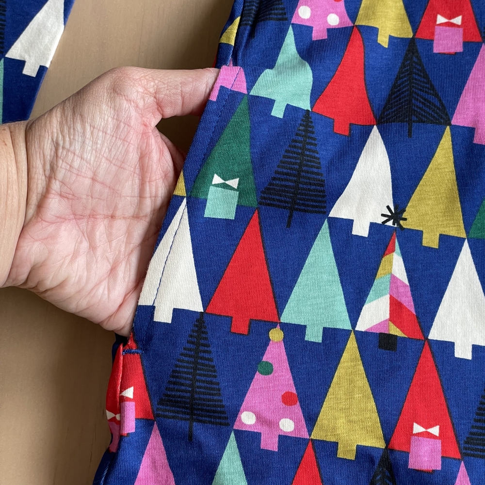 Hanna Andersson Print A-Line Dress Oh Christmas Tree, Oeko-Tex 100% Cotton, Sz 8 - Picture 7 of 8